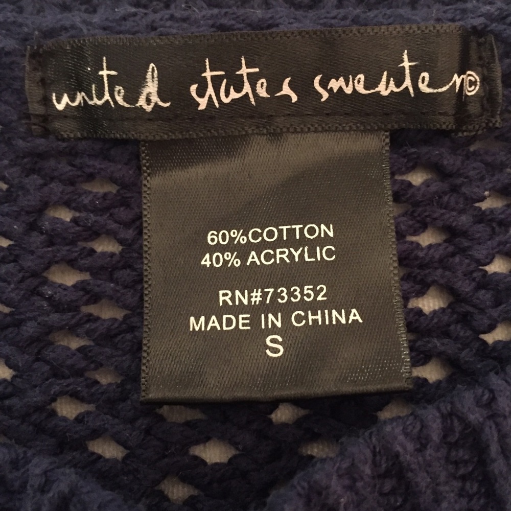 Open knit Sweater Navy - Picture 2 of 3
